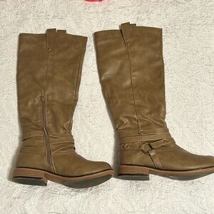 Brown riding boots